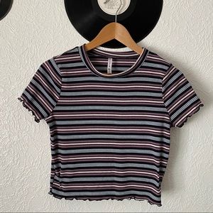 Stripped Crop Top